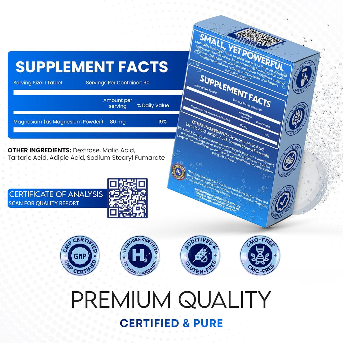 PPM Hydrogen Water Tablets
