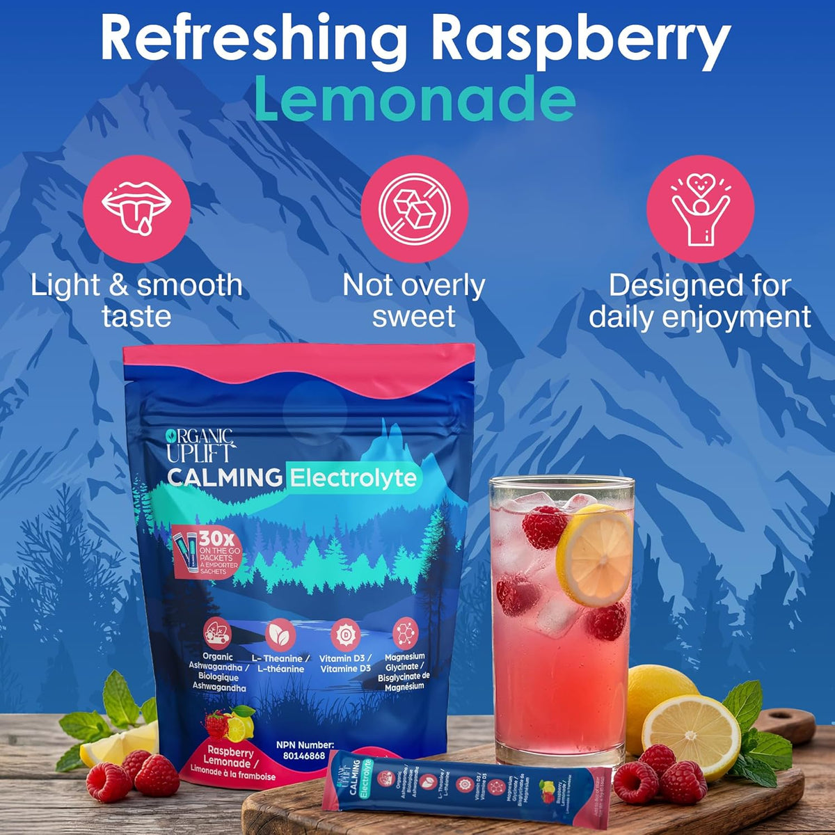 Organic Uplift Calming Electrolyte Drink Mix