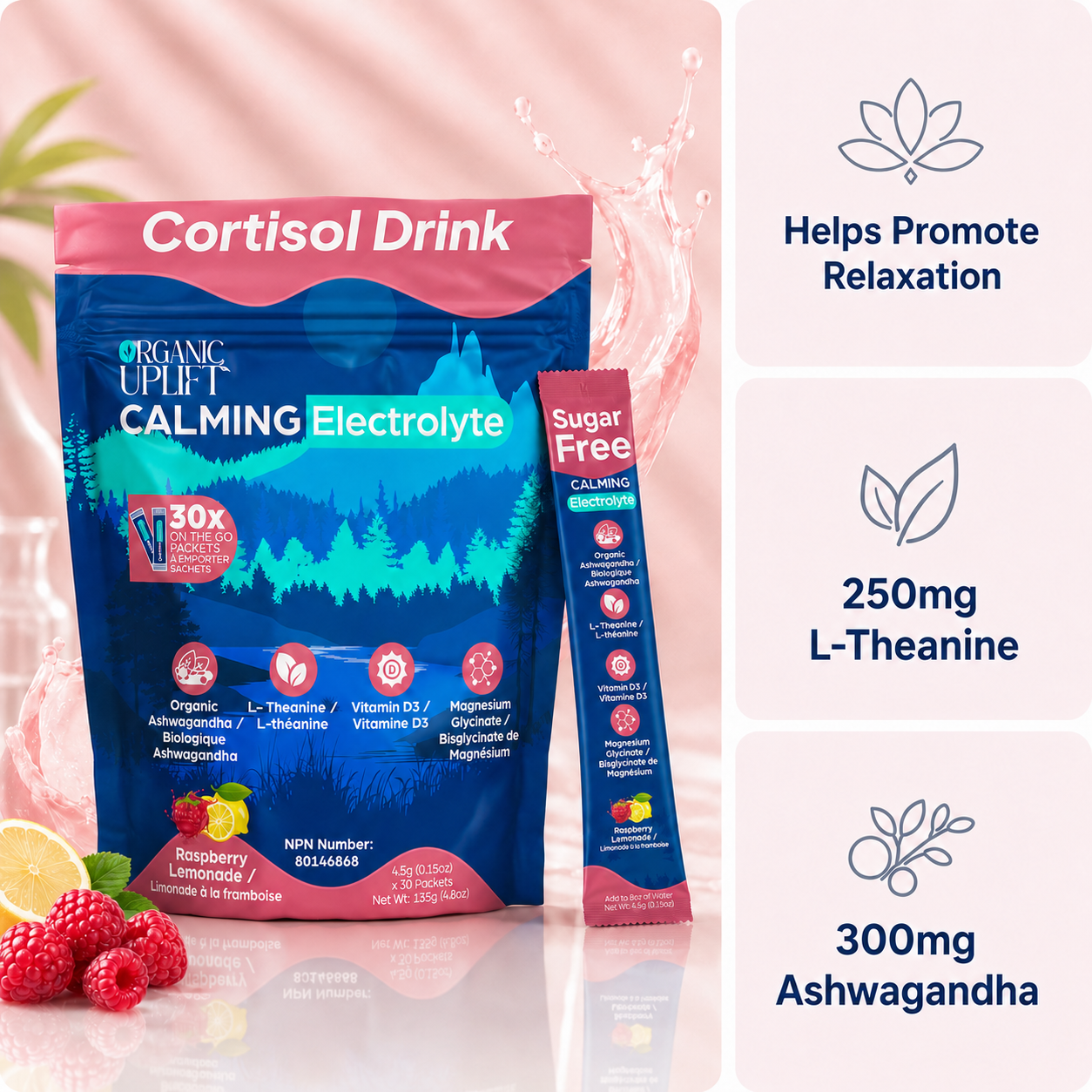 Organic Uplift Calming Electrolyte Drink Mix